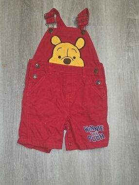 Disney Red Winnie the Pooh Kids Overalls